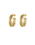 boucles d'oreilles créoles broderie camille enrico or france