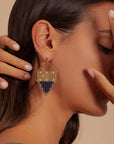 boucles d'oreilles camille enrico broderie or