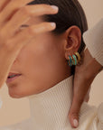 boucles d'oreilles camille enrico broderie créoles or