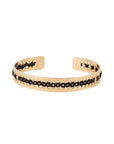 bracelet camille enrico broderie or noir