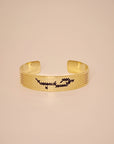 Bracelet AMOUR, doré 24K, brodé de fils de coton, bracelet à message