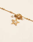 Bracelet Amulette ELLA Étoile dorée 24K fil de coton