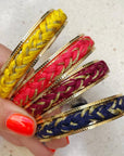 bracelet, coton, broderie, tresse, camille enrico