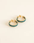 boucles d'oreilles créoles broderie camille enrico or france