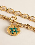 bracelet camille enrico broderie médaille or