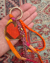 grigri de sac, porte-clés, coeur, broderie