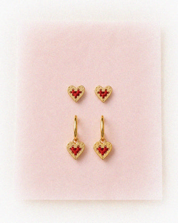 DUO de boucles d'oreilles . AMORE