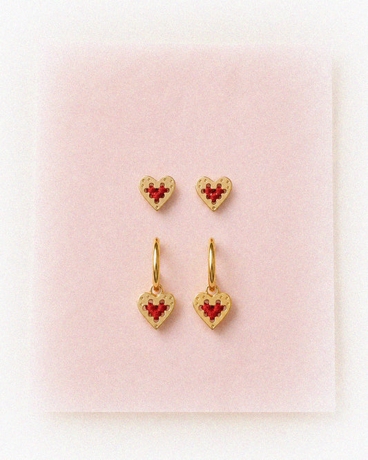 DUO de boucles d'oreilles . AMORE