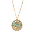 collier bijou or medaille initiale broderie camille enrico