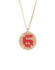 collier bijou or medaille initiale broderie camille enrico