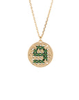 collier bijou or medaille initiale broderie camille enrico