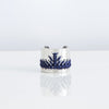 Bague Catac argent fil de coton bleu marine
