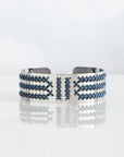 bracelet-homme-broderie-argent-denim-bleu-coton