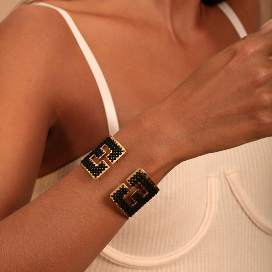 manchette camille enrico broderie or 