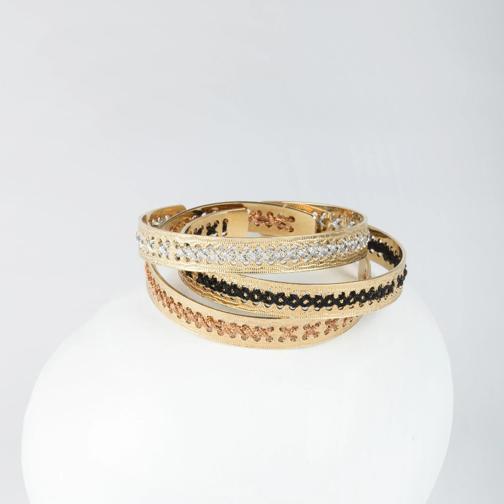 bracelet camille enrico broderie or