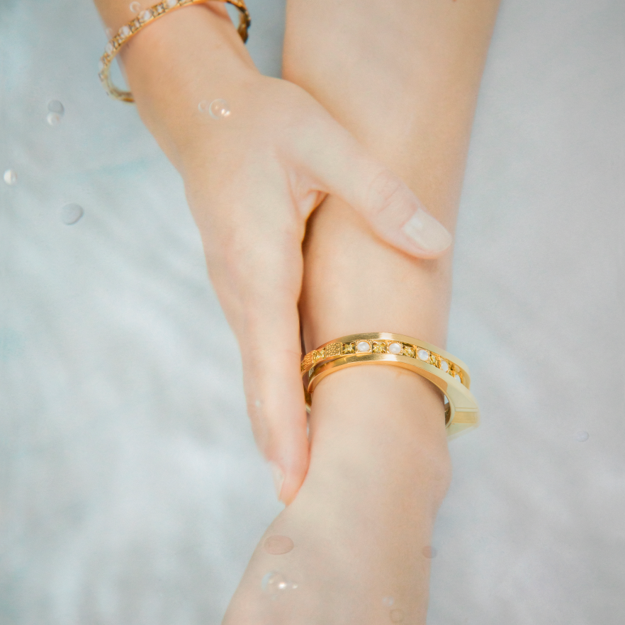 bracelet camille enrico nacre perles or