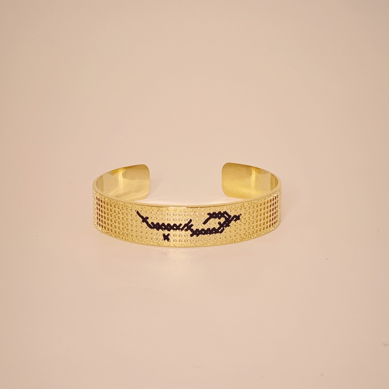 Bracelet AMOUR, doré 24K, brodé de fils de coton, bracelet à message