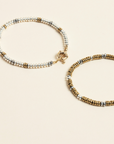 Bracelet mix Or Argent Amulettes plaqué or 24k hématite