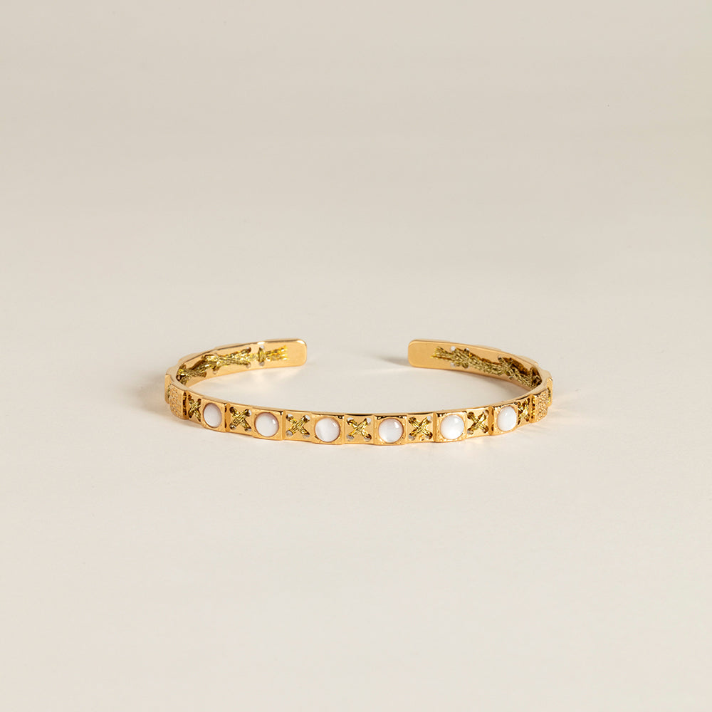 bracelet camille enrico nacre perles or