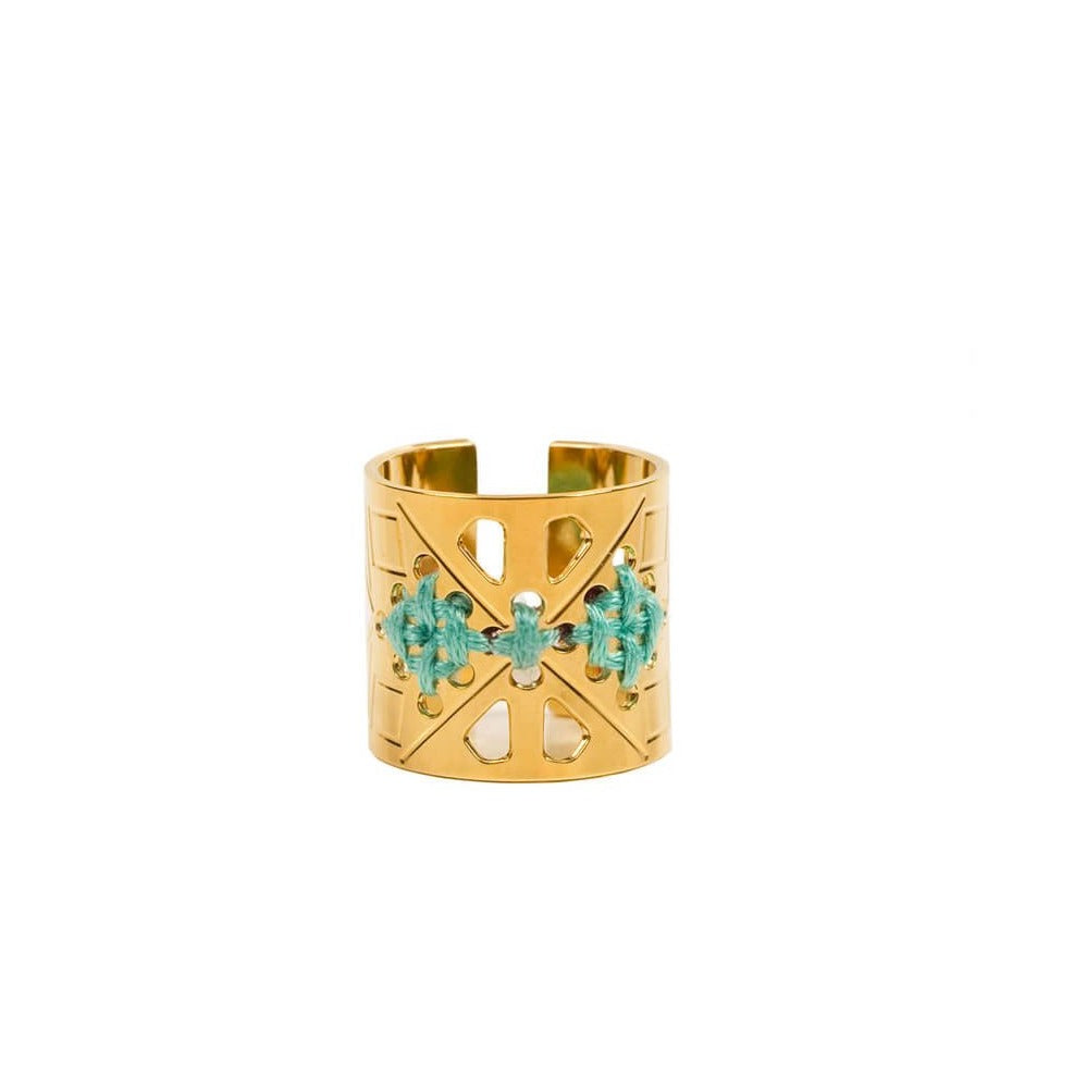 CAMILLE ENRICO - Bague GOLÉA or turquoise