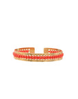 bracelet camille enrico broderie or corail