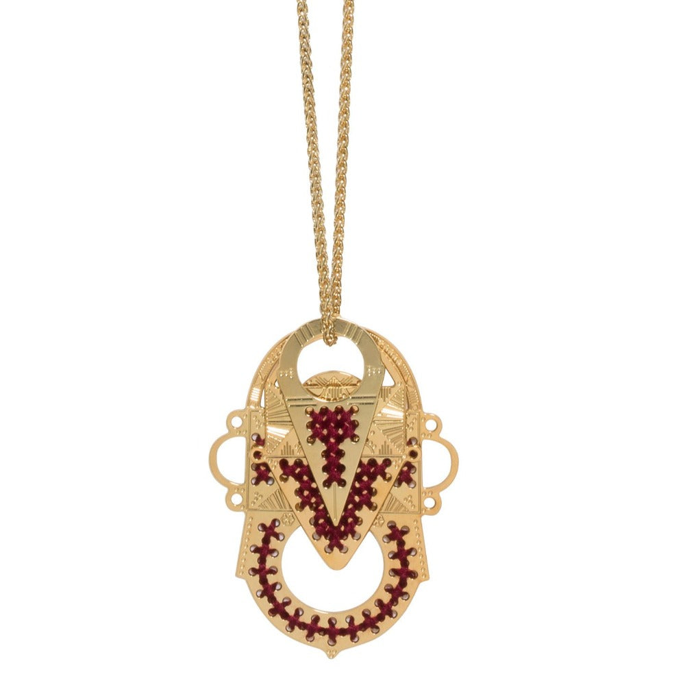 collier sautoir pendentif broderie camille enrico